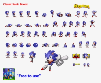 Sonic Sprite Sheet Png, Transparent Png, Transparent PNG