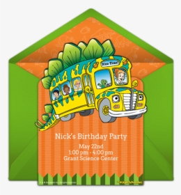 Magic School Bus Birthday Invitation, HD Png Download, Transparent PNG