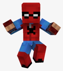 Spiderman Homemade Suit Minecraft Skin, HD Png Download, Transparent PNG