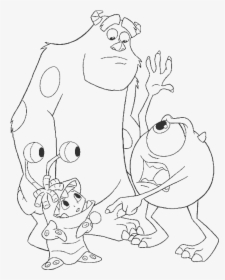 Boo Drawing Disney - Boo And Sully Coloring Pages, HD Png Download, Transparent PNG