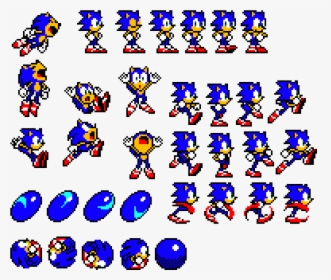 Sonic Classic Modern Mix Ultimate Sprite Sheet transparent background PNG  clipart