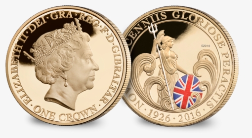Britannia One Crown Reverse With Edge - Hm Queen Elizabeth Ii 90th Birthday Britannia Crown, HD Png Download, Transparent PNG