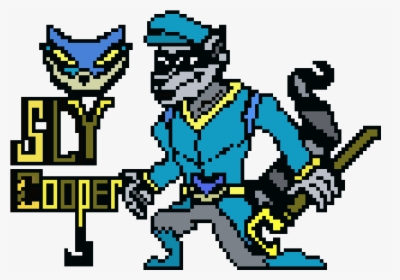Sly Cooper Pixel Art, HD Png Download, Transparent PNG