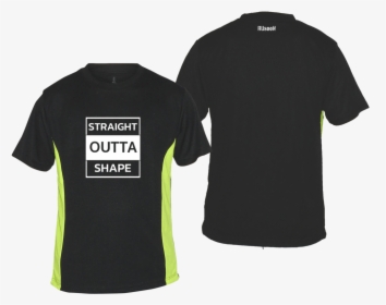 Men S Reflective Short Sleeved Shirt Straight Outta - Front Back T Shirt Run, HD Png Download, Transparent PNG