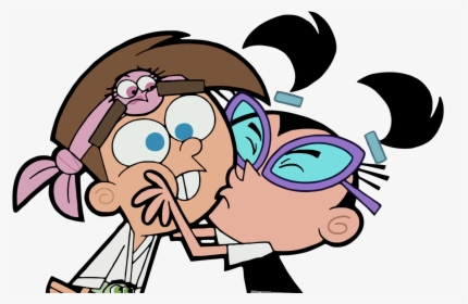 Tootie Fairly Odd Parents Tumblr - Fairly Odd Parents Timmy And Tootie Kiss, HD Png Download, Transparent PNG