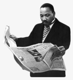 Martin Luther King Community Foundation, Inc - Martin Luther King Reading Newspaper, HD Png Download, Transparent PNG