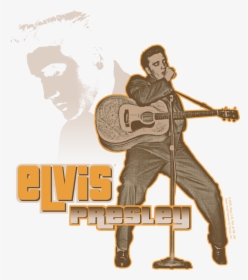 Elvis Presley The Hillbilly Cat Men S Regular Fit T-shirt - Elvis Presley With Guitar, HD Png Download, Transparent PNG