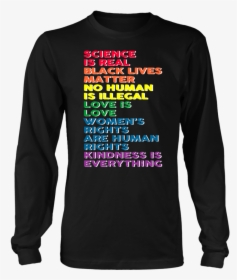 Distressed Science Is Real Black Lives Matter Pride - Long-sleeved T-shirt, HD Png Download, Transparent PNG
