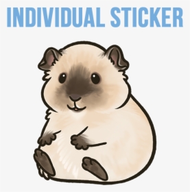Californian Guinea Pig Sticker 3 Sizes Available - Cartoon Guinea Pig Outline, HD Png Download, Transparent PNG