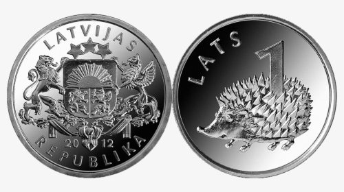 1 Lats Hedgehog - Lats Coins, HD Png Download, Transparent PNG