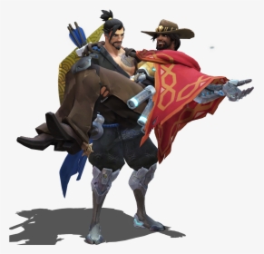 Transparent Mccree Png - Hanzo And Mccree Transparent, Png Download, Transparent PNG