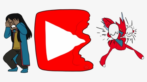 The Youtube Icon Being Distroyed By Scizor, While Kamon, HD Png Download, Transparent PNG