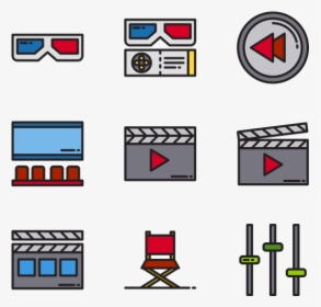 Movie Film - Movie Vector Icons Cinema Icon Png, Transparent Png, Transparent PNG