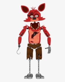 Five Nights At Freddy S Human Body Drawing Art Animatronics - Foxy Full Body Drawing, HD Png Download, Transparent PNG