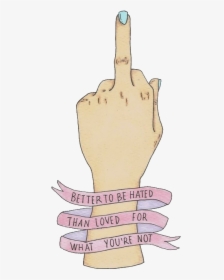 Lyrics Marina And The Diamonds You Are Not A Robot - Girl Drawing Middle Finger, HD Png Download, Transparent PNG