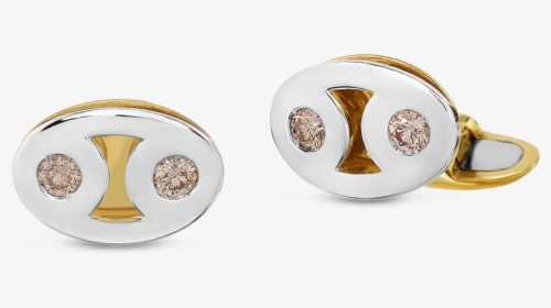 Marina Cufflinks With Brown Diamonds   Class - Earrings, HD Png Download, Transparent PNG