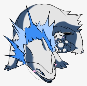 Typhlosion On Eevee - Typhlosion And Eevee, HD Png Download, Transparent PNG