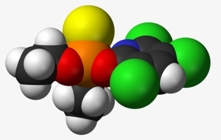 Chlorpyrifos 3d Vdw - Chemical Structure Of Chlorpyrifos, HD Png Download, Transparent PNG