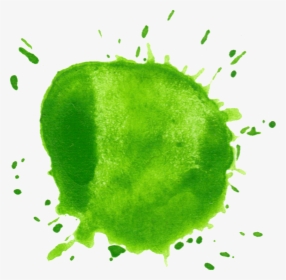Watercolor Circle Drop Splatter - Green Watercolor Splash Transparent, HD Png Download, Transparent PNG