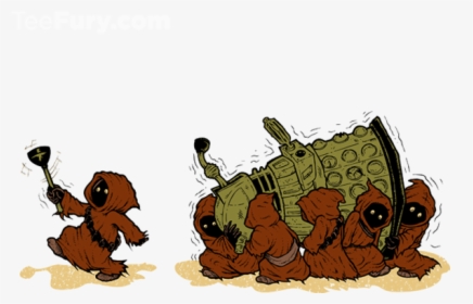 Jawas Carring A Dalek - Cartoon, HD Png Download, Transparent PNG