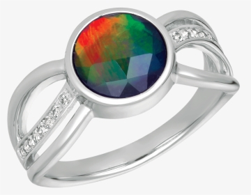 Aliza Sterling Silver Topaz Ring By Korite Ammolite - Opal, HD Png Download, Transparent PNG