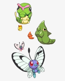 Caterpie Metapod Butterfree, HD Png Download, Transparent PNG