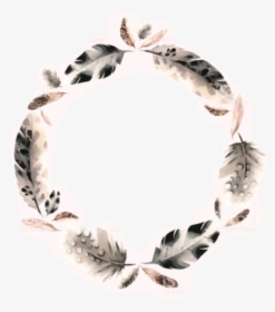Bohemian Frame Png - Bohemian Feather Stickers Png, Transparent Png, Transparent PNG