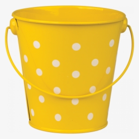 Yellow Polka Dots Bucket - Polka Dot Bucket, HD Png Download, Transparent PNG
