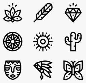 Clip Art Boho Symbols - Dog Icons, HD Png Download, Transparent PNG