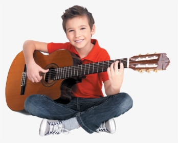 Transparent Play Guitar Clipart - Boy Playing Acoustic Guitar, HD Png Download, Transparent PNG