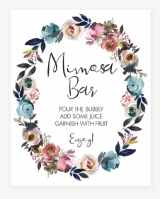 Printable Mimosa Bar Sign - Baby Shower Sign Free, HD Png Download, Transparent PNG