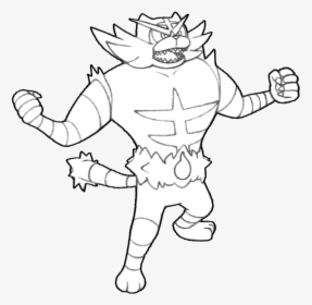28 Collection Of Incineroar Pokemon Drawing - Incineroar Coloring Page, HD Png Download, Transparent PNG