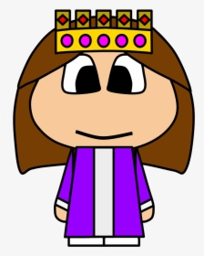 Queen, Crown, Big Eyes, Cartoon Person - Cartoon Crown By Png, Transparent Png, Transparent PNG