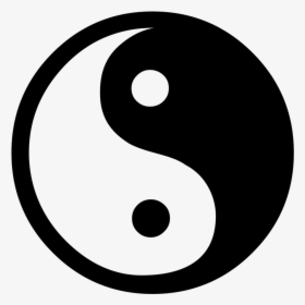 Ying Yang Icon Png Free Download - Simple Yin Yang Tattoo, Transparent Png, Transparent PNG