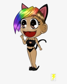 Chibi Foxy Kitty - Cartoon, HD Png Download, Transparent PNG