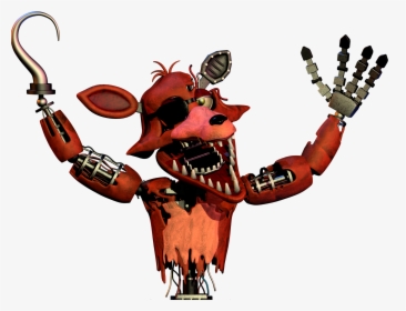 Foxy Png Page - Fnaf Withered Foxy Render, Transparent Png, Transparent PNG