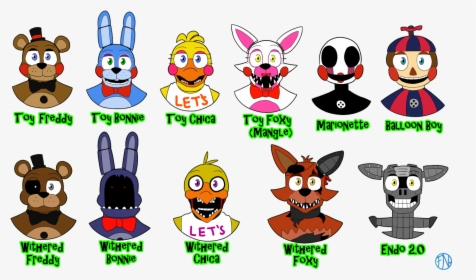Fnafnations Withered Foxy - Todos Los Animatronicos De Fnaf 2, HD Png Download, Transparent PNG