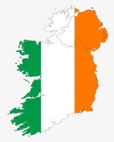 Ireland Flag Map, HD Png Download, Transparent PNG