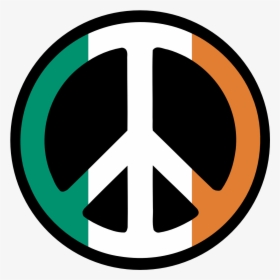 Ireland Flag Peace Sign Saint Patricks Day Irish 555px - Ireland Flag, HD Png Download, Transparent PNG