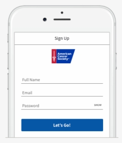 Image Of Phone Screen With American Cancer Society - American Cancer Society, HD Png Download, Transparent PNG