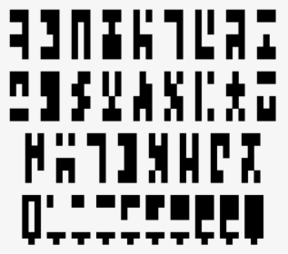 Vector Minecraft Letters Png - Stargate Alteran Language, Transparent Png, Transparent PNG