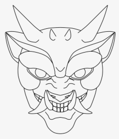 Transparent Oni Mask Png - Ninjago Oni Mask Drawing, Png Download, Transparent PNG