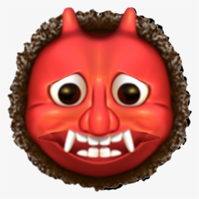 #emoji #oni #devil #demon #iosemoji #vampire #mask - Japanese Ogre Emoji, HD Png Download, Transparent PNG