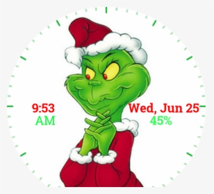 Face Clipart Grinch - Grinch In Santa Hat, HD Png Download, Transparent PNG