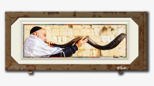 Portrait Of Man Blowing The Shofar In Jerusalem, Israel - Picture Frame, HD Png Download, Transparent PNG