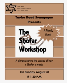 Shofar Workshop Flyer - Graphic Design, HD Png Download, Transparent PNG