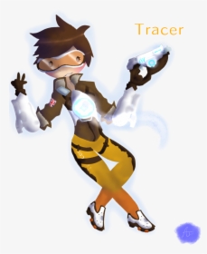 Overwatch Tracer - Cartoon, HD Png Download, Transparent PNG