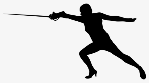 Silhouette Fencing With Swords, HD Png Download, Transparent PNG