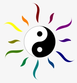 Transparent Yang Png - Rainbow Yin Yang Symbol, Png Download, Transparent PNG