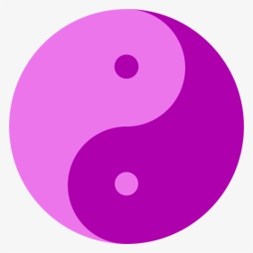 Yin In Magenta Icons - Purple Yin And Yang Symbol, HD Png Download, Transparent PNG